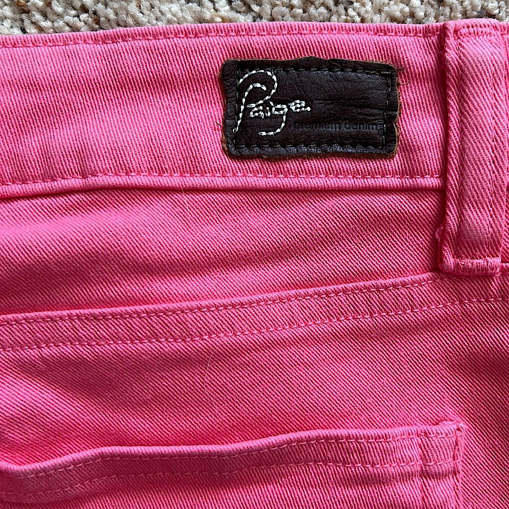 Paige NWT Bubblegum Pink Peg Skinny Jeans **Size 26** 🌸🌸 - Picture 5 of 5